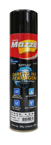 Tinta Spray Preto Onix Direto Na Ferrugem Maza 400ml