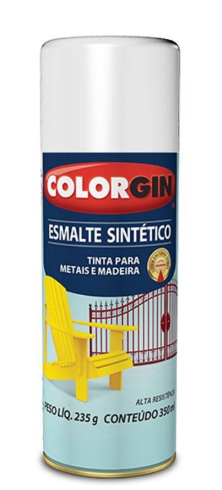 Colorgin Spray Esmalte Sintético Branco Gelo 739 (350ml)