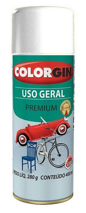 Colorgin Spray Uso Geral Branco Acabamento 55011 (400ml)