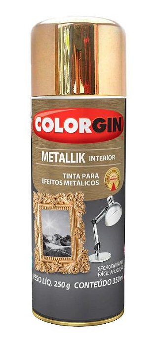 Colorgin Spray Metallik Dourado 57 (350ml)