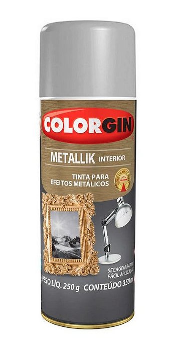 Colorgin Spray Metallik Prata 53 (190ml)