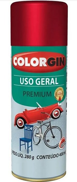 Colorgin Spray Uso Geral Vermelho Metalico 57141 (400ml)