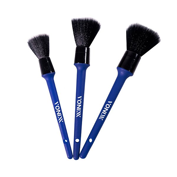 Vonixx Kit de Pincéis para Limpeza Detalhada Ultra Macio (3 unidades)