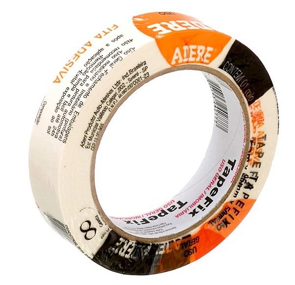 Adere Fita Crepe Automotiva Branca 24x50 Tapefix 419