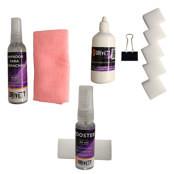 Combo Trio - Cola 100ml + Limpador De Borracha 60ml + Booster Tênis De Mesa