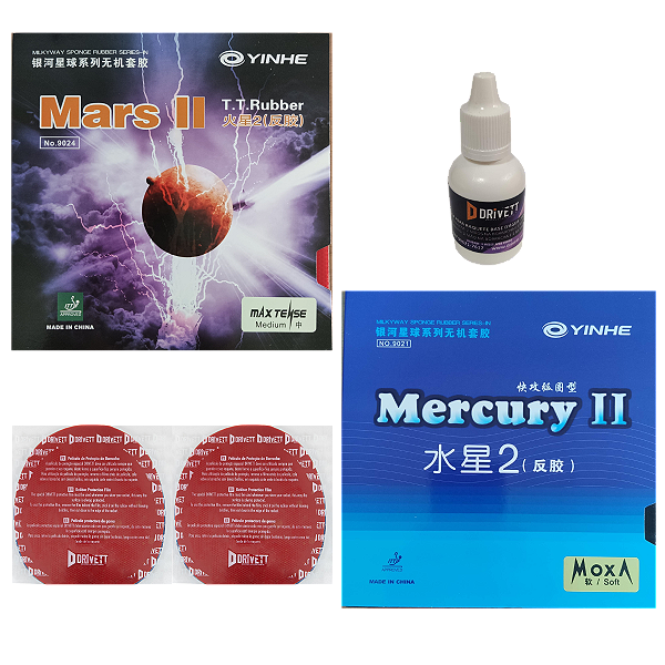Kit borracha Mars II + Mercury II  (Cola 10ml  e Película Protetora Grátis)