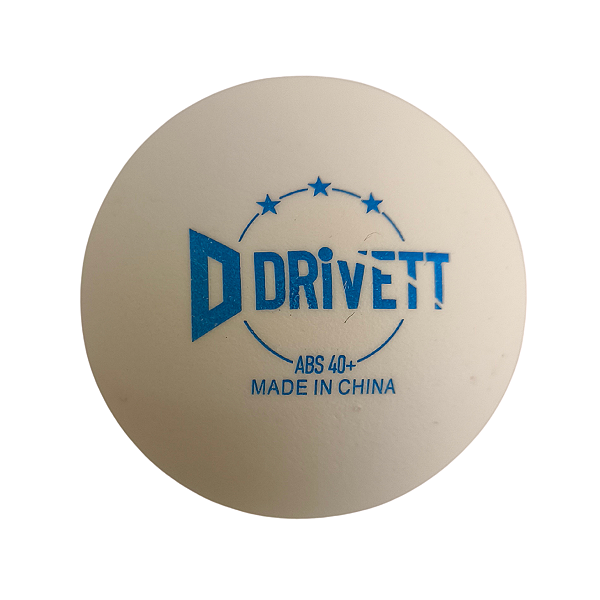 Combo 100 Bolas tênis de mesa 3 estrelas DriveTT Branca em ABS