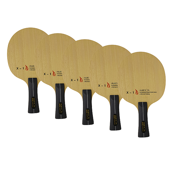 Combo 5 Raquetes De Tenis De Mesa Clássica FL Hueison X1 5 Folhas