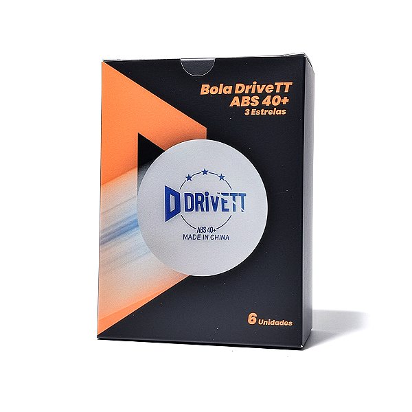 Bola tênis de mesa 3 estrelas DriveTT - 6 unidades