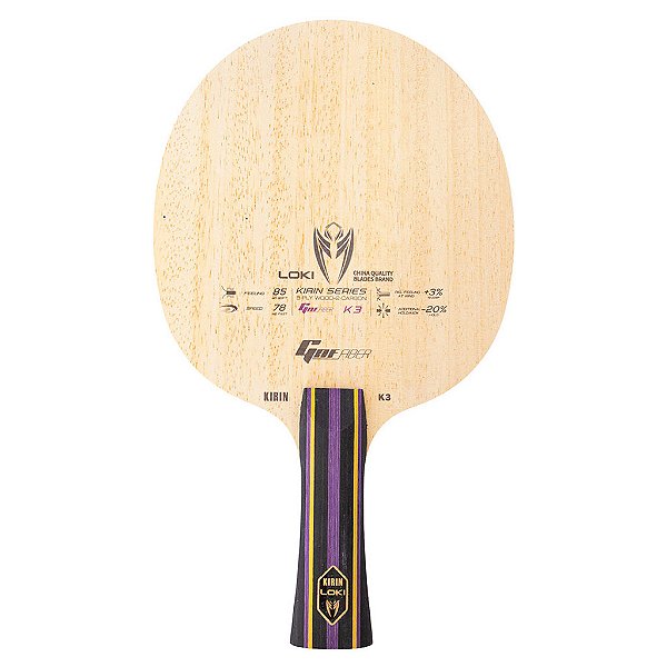 Raquete Loki K3 FL 5 laminas Madeira 2 Carbono Profissional