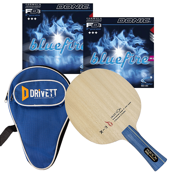 Combo 05 - Raquete X3 Clássica FL Carbono + Bluefire M1 (montagem + capinha grátis)