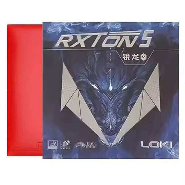 Borracha Loki RXTON 5 tênis de mesa Speed Spin Vermelha