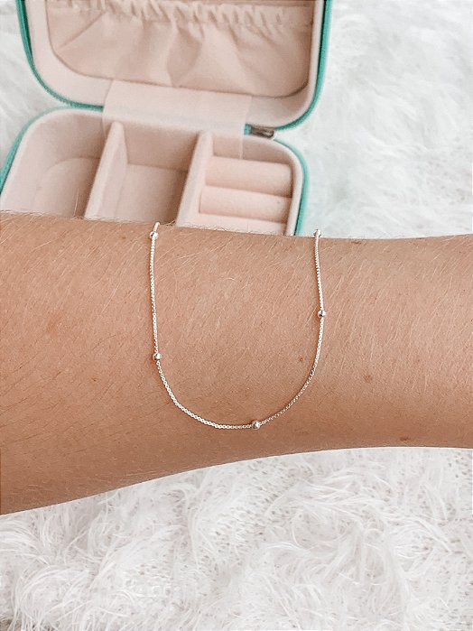 Choker de Prata Mini Bolinha