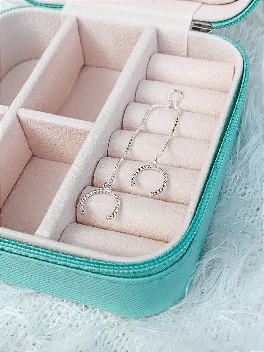 Piercing de Prata Ear Line Argola Torcida