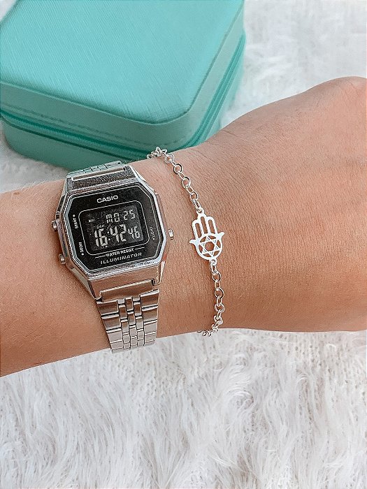 Pulseira de Prata Hamsá