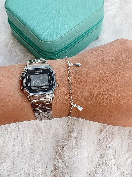 Pulseira de Prata Gotas