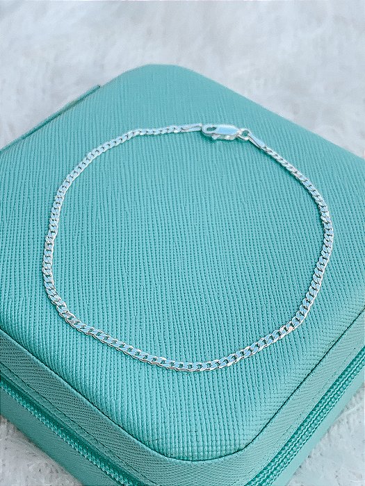 Pulseira de Prata Masculina Elo Groumet 2mm