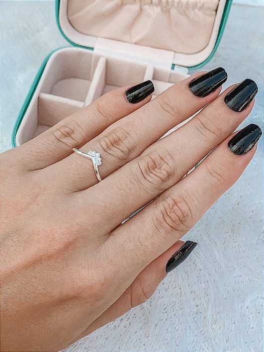 Anel de Prata V Coroa