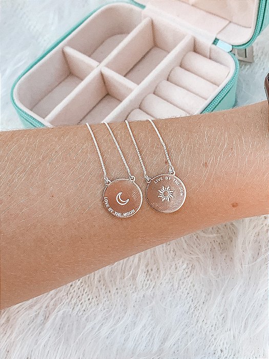 Escapulário de Prata Sun and Moon