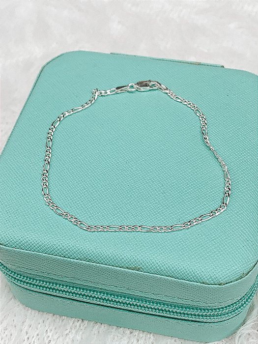 Pulseira de Prata Masculina Elo 3x1 2mm