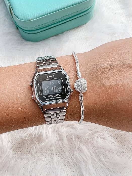Pulseira de Prata Berloque Cravejada