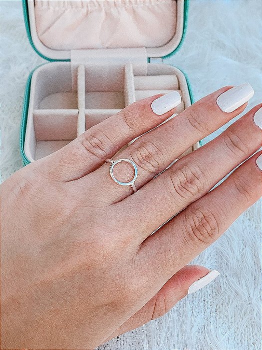 Anel de Prata Circulo