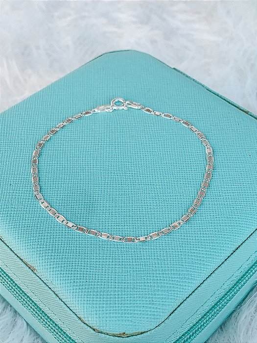 Pulseira de Prata Masculina Elo Piastrine 2mm