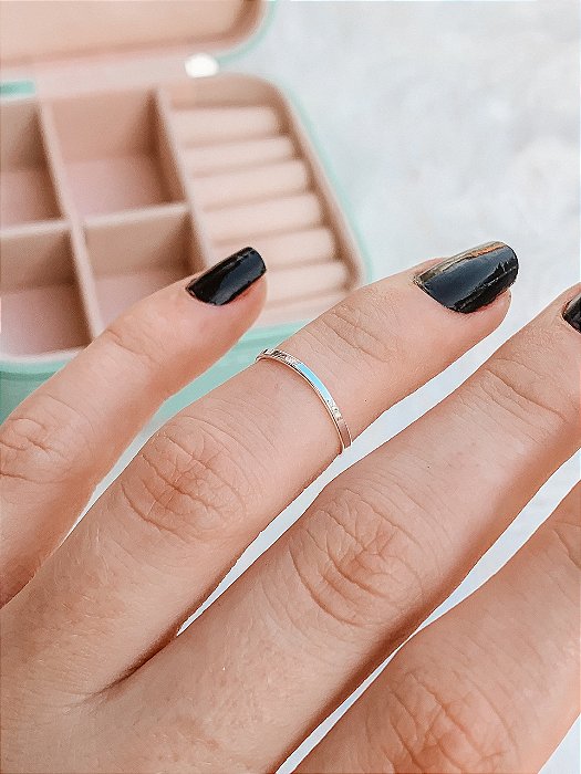 Anel de Prata Falange Liso Regulável