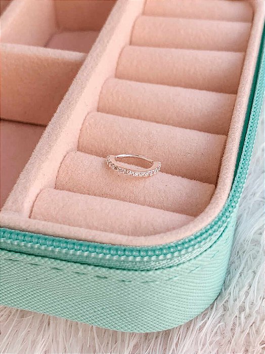 Piercing de Prata Argola Cravejada