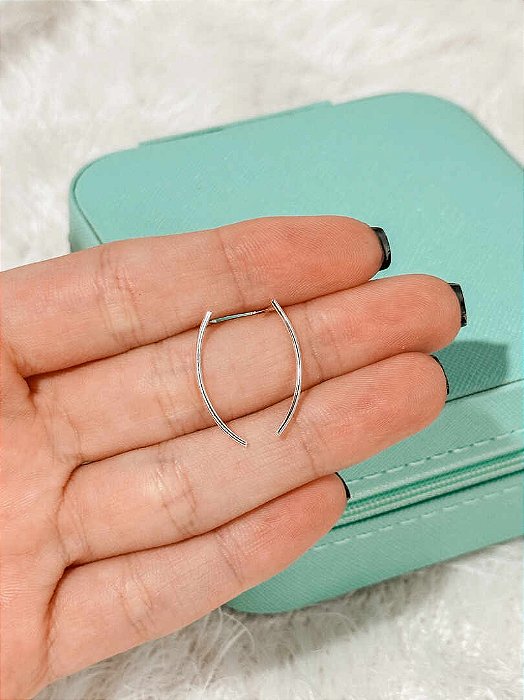 Brinco de Prata Curvo