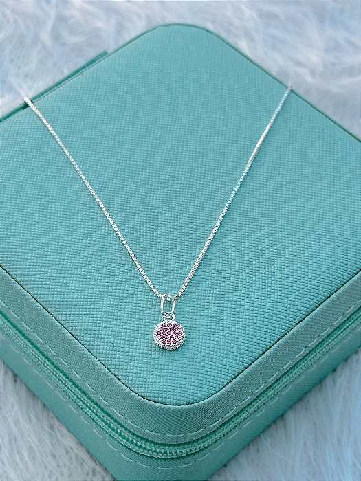 Gargantilha de Prata Rubelita