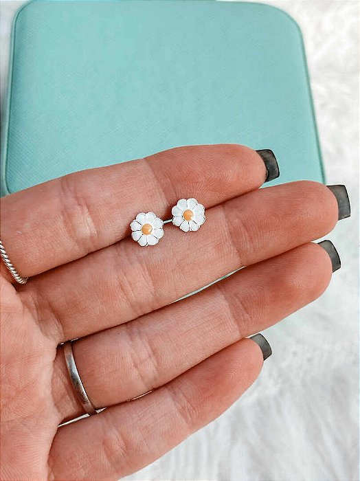 Brinco de Prata Margarida