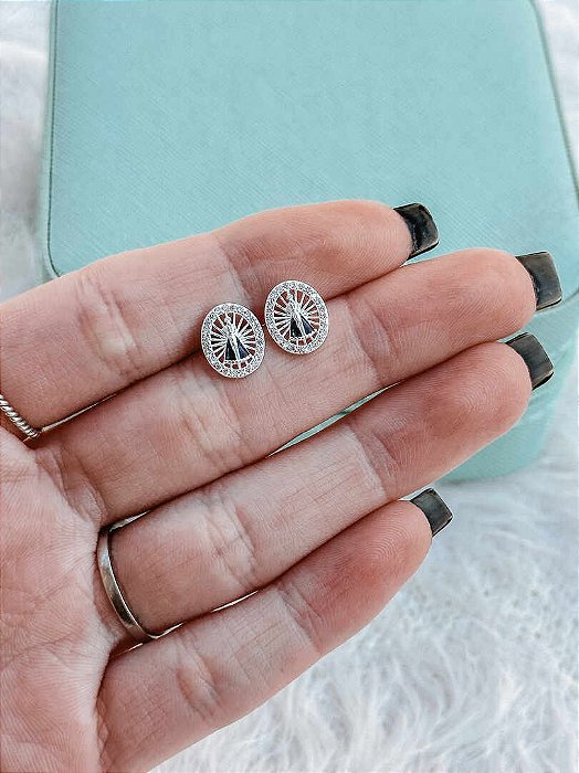 Brinco de Prata Mandala Nsa Senhora