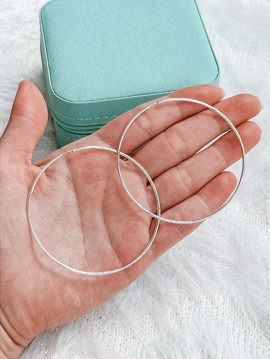 Argola de Prata Encaixe 6,4cm