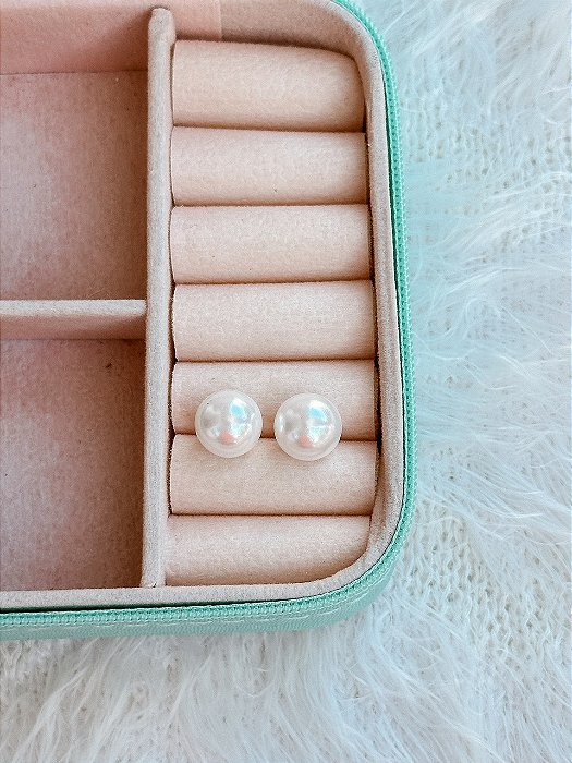 Brinco de Prata Pérola 10mm