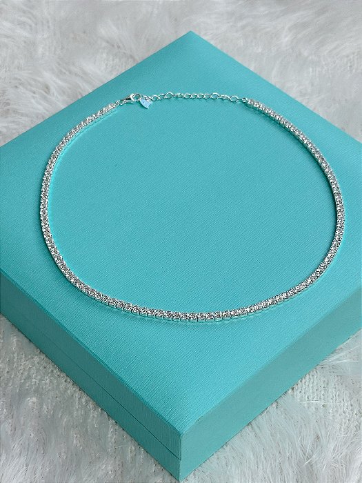 Choker de Prata Luxo Riviera 3,5mm