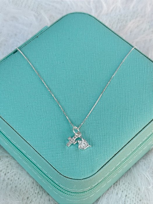 Gargantilha de Prata Patuá Faith