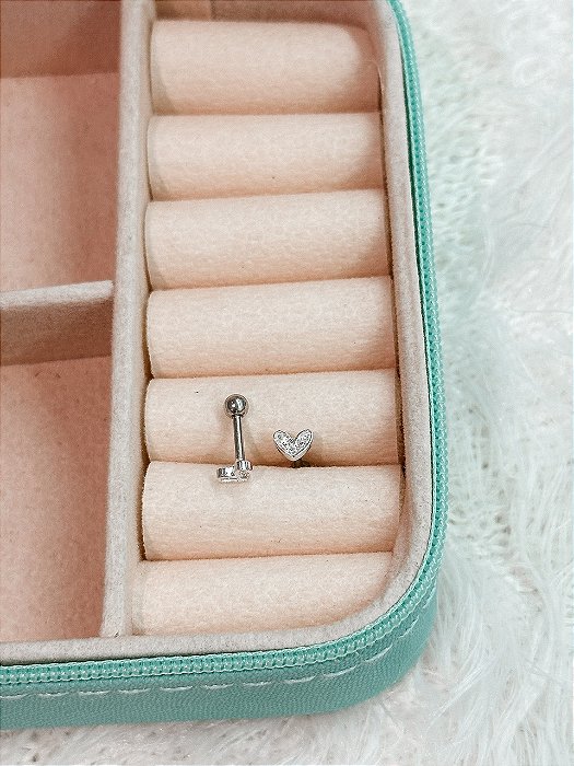Piercing de Prata Mini Coração Trágus