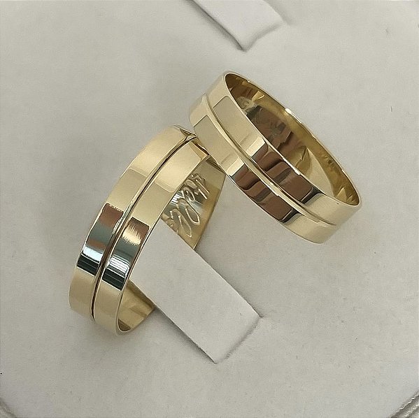 Aliança de Casamento Ouro 18k Belize