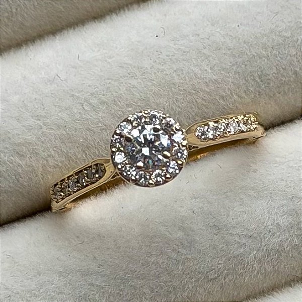 Anel de Noivado Ouro 18k Maine