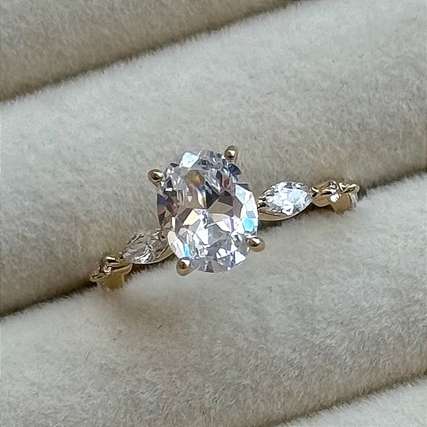 Anel de Noivado Ouro 18k Seattle