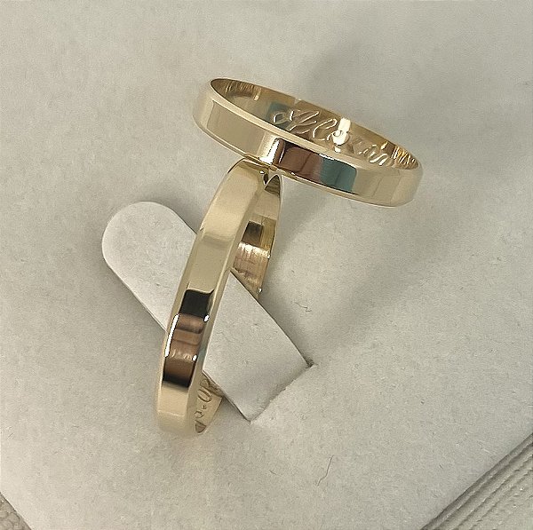 Aliança de Casamento Ouro 10k Venice