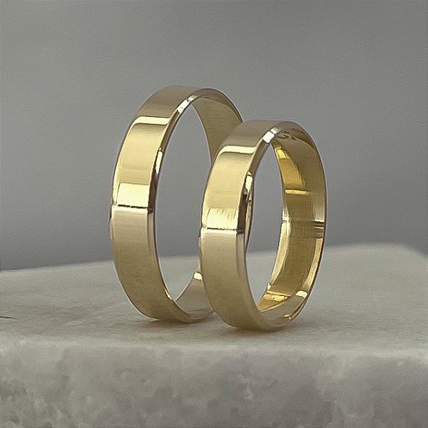 Aliança de Casamento Ouro 10k Ravello