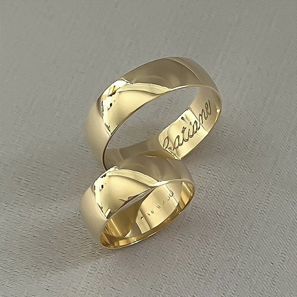 Aliança de Casamento Ouro 10k Bellagio