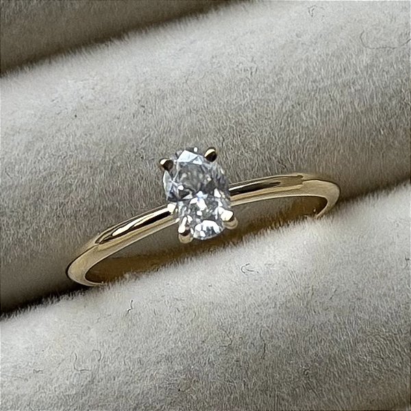 Anel de Noivado Ouro 18k Veneza