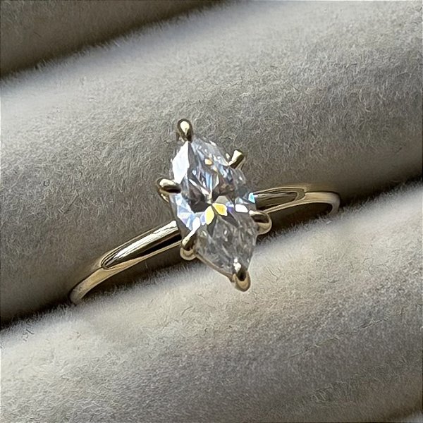 Anel de Noivado Ouro 18k Sicília