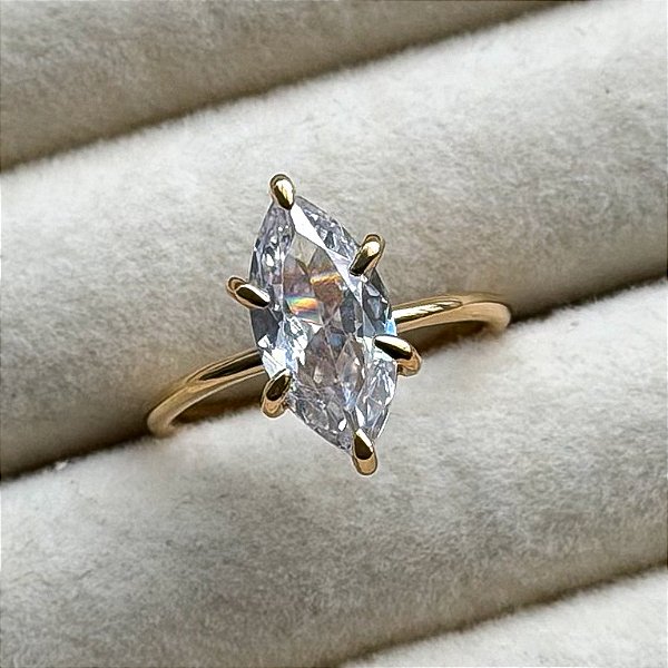 Anel de Noivado Ouro 18k Islândia