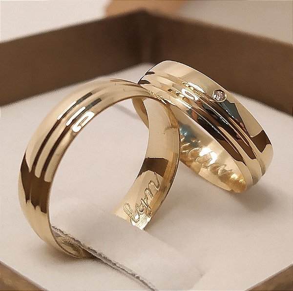 Aliança de Casamento Ouro 18k Nova Iorque