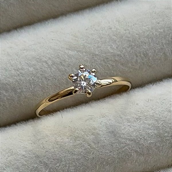 Anel de Noivado Ouro 18k Paris