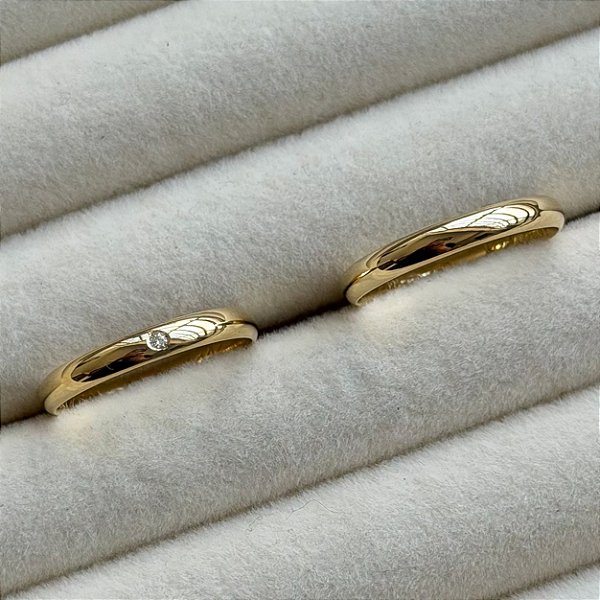 Aliança de Casamento Ouro 18k Inglaterra